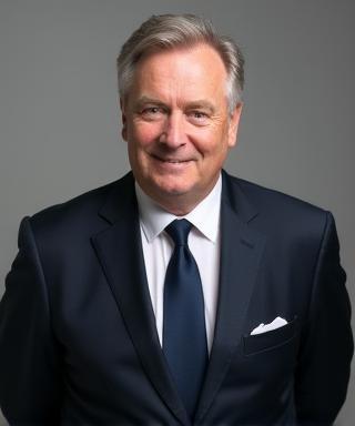 Professional headshot of Alistair Harrison, wearing a suit